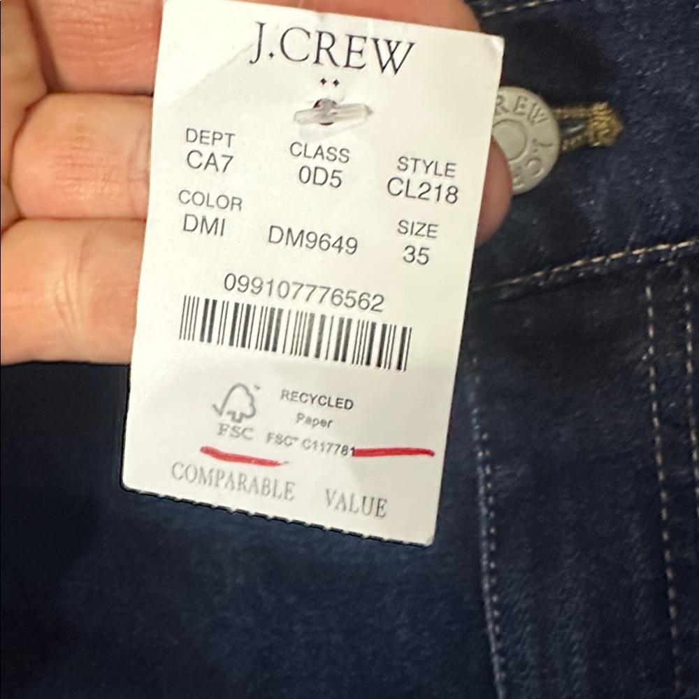 J. Crew Mid-rise flare crop jean in all-day stretch NWT size 35 US size 20 - Picture 6 of 15